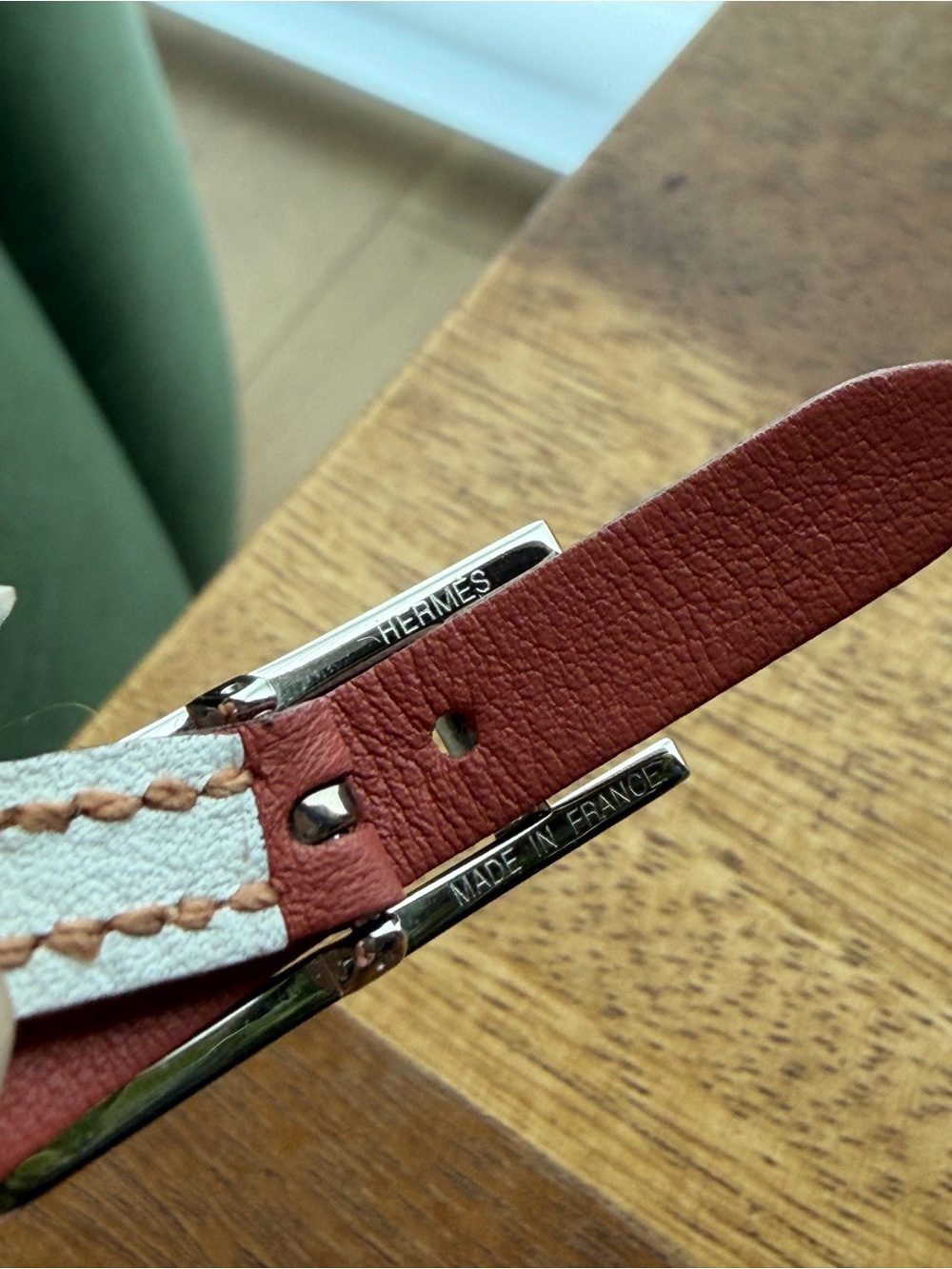 Hermes Behapi Double Tour bracelet in White - Picture 5 of 6